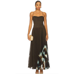 AMUR Sue Pleated Gown Wedding Guest Size 12